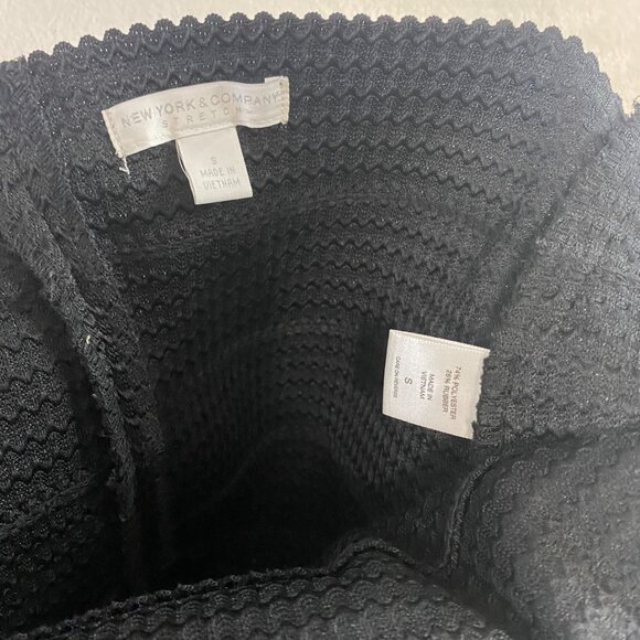 NEW YORK & COMPANY Skirt s Bandage Pencil Stretch Herringbone Vented Black - Picture 5 of 10